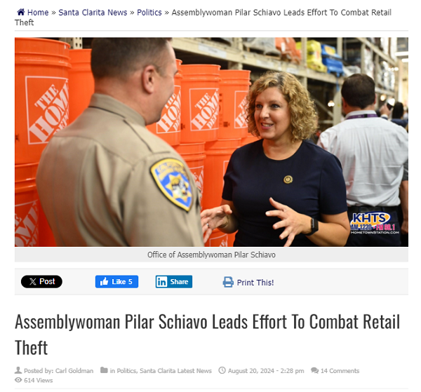 Asm Schiavo Leads Effort to Combat Retail Theft