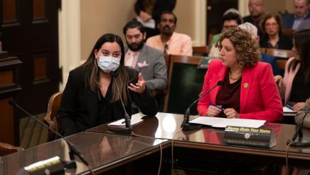 Presenting AB 3074 in Education Committee Hearing